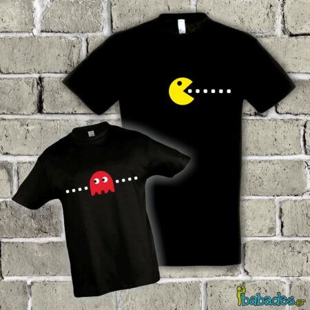 Σετ μπλούζα μπαμπά / γιου «pac man»