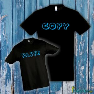 Σετ μπλούζες μπαμπά / γιου «Copy / Paste»