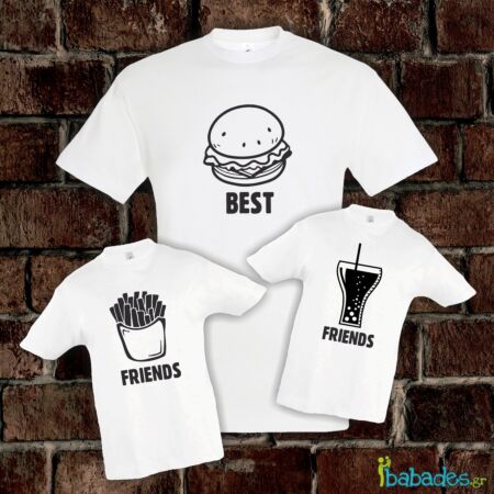 Σετ μπλούζες μπαμπά με κόρες «Best Friends»