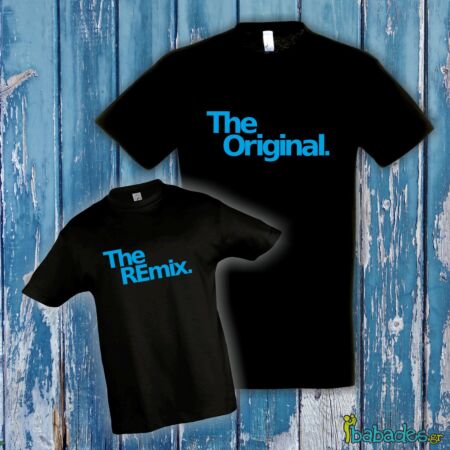 Σετ μπλούζες μπαμπά / γιου «The original / the remix»