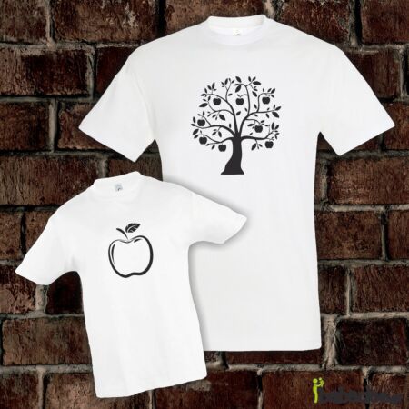 Σετ μπλούζες μπαμπά / γιου «το μήλο κάτω απ’ τη μηλιά»