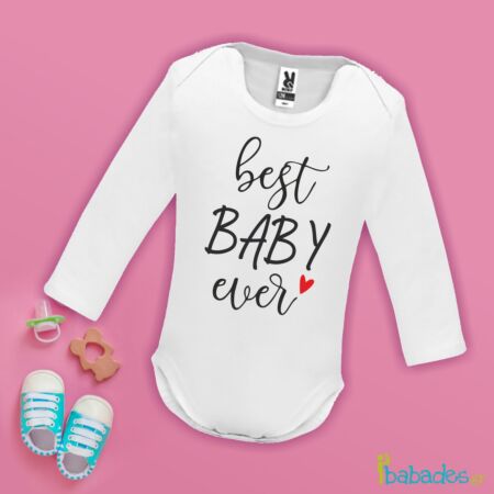 Φορμάκι μακρυμάνικο "Best Baby Ever"