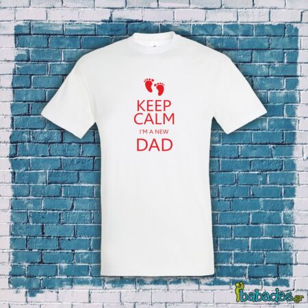 Μπλουζάκι νέου μπαμπά «Keep calm I’m a new dad»