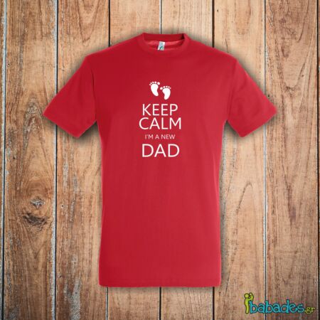 Μπλουζάκι νέου μπαμπά «Keep calm I’m a new dad»