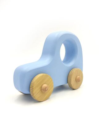 Ξύλινο μπλε αυτοκινητάκι