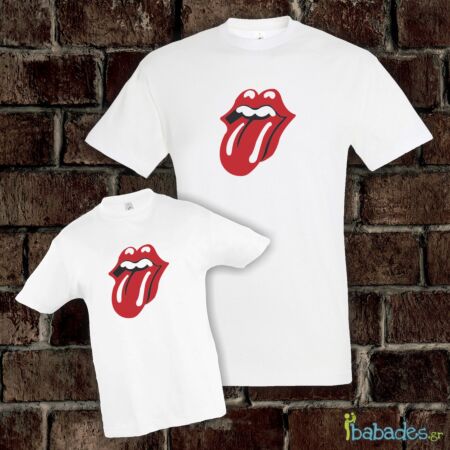 Σετ μπλούζα μπαμπά / παιδιού «The Rolling Stones»