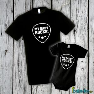 Σετ μπλούζα με φορμάκι «My Daddy / Baby Rocks»